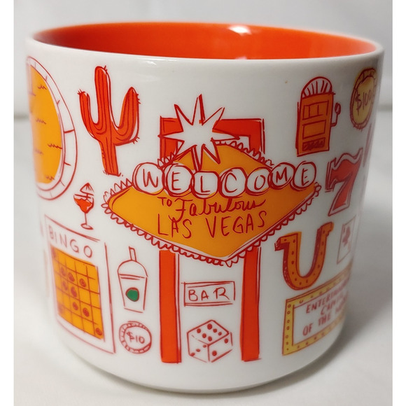 Starbucks Mugs Las Vegas Pair Been There Series 14oz Ceramic Coffee Cup Gift - Picture 8 of 11